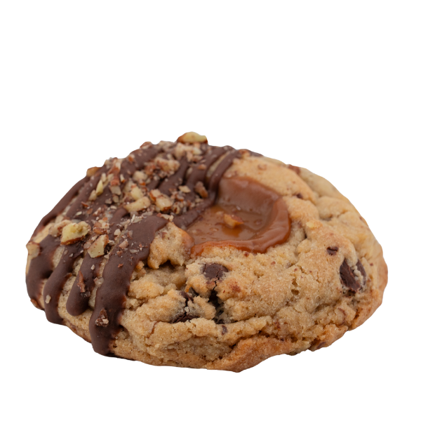 Turtle dessert bar with caramel and pecans